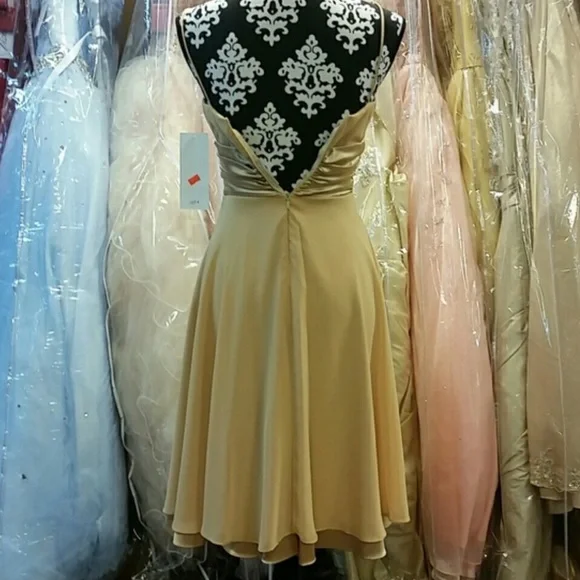 Short Light Gold Dress - Picture 2 of 2